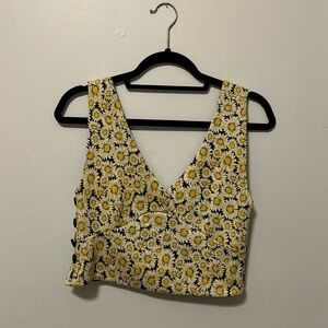 Maeve Floral Cropped Vest
